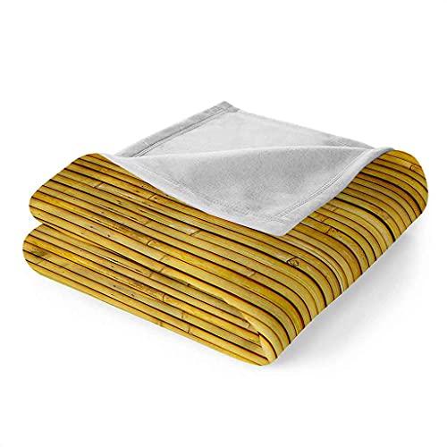 Couverture sofa 3D bambou doré pour des soirées cocooning chaleureuses - 6