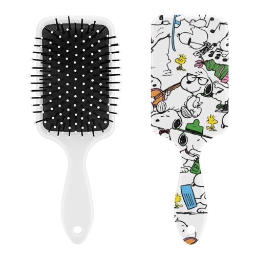スヌーピー パドルブラシ ヘアブラシ くし 絡まない 頭皮マッサージ おしゃれ レディース メンズ 兼用 マッサージブラシ ツヤ サラサラ 頭皮ケア キャラクター 人気 かわいい 便利 人気