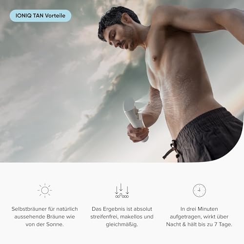 IONIQ ONE Sprayer | die Revolution der Hautpflege | Kosmetik schnell & streifenfrei ohne Hände dank Magnetic Skin Technologie am ganzen Körper auftragen (Bundle TAN & Scrub, 1 stück (1er Pack)) – Bild 3