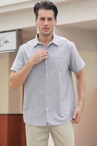 Image of SANGTREE Summer Button Down Shirts Cottn Tops for Men Women Boy Girl