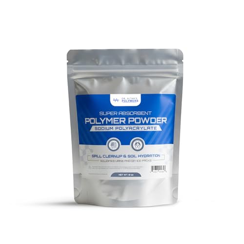Super Absorbent Sodium Polyacrylate Fine Powder Fast-Acting Absorbing Powder Dries up pet Urine Spills Instantly Practical for Camping Toilet Bags Plant Soil Hydration & Cooling ice Packs (8 oz)