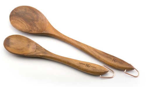 Paula Deen Signature Tools 2-Piece Solid Spoon Set, Wood