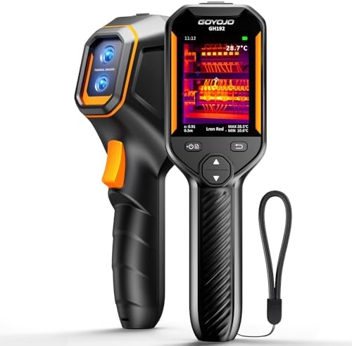 GH192 Thermal Imaging Camera 240X240 Super IR Resolution with 2MP Visual Camera and Fusion Imaging, 25Hz Handheld Thermal Imager with Alarm for Mechanical Maintenance Home HVAC Electrical Inspection