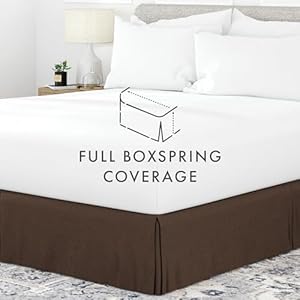 Linen Market Bed Skirt - Ultra Soft Microfiber - Easy Fit with 14 Inch Tailored Drop - Hotel Quality, Shrinkage & Fade Resistant - Bed Cover - King Bed Set - Bedroom Décor - (King, Chocolate) Linen Market Bed Skirt Ultra Soft Microfiber Easy Fit with 14 Inch Tailored Drop Hotel Quality Shrinkage Fade Resistant Bed Cover King Bed Set Bedroom Decor King Chocolate