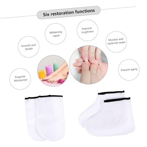 Mikikit 2pares Mascarilla Exfoliante Para Pies Guantes Botines Parafina Baño Cubrepiés Cera Spa Manos Cuidado Pies - imagen 7