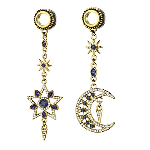 Jauges d'oreille lune et étoile Feng Shui pour sublimer vos tenues de soirée