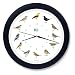 Produktbild KOOKOO Singvögel Quarzwerk schwarz-blau, Die Singende Vogeluhr, ist eine Uhr mit 12 heimischen Singvögeln und echten, natürlichen Vogelstimmen, 34cm