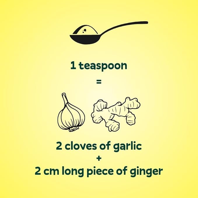 Image of CURRYiT Preservative Free Ginger Garlic Paste | Adrak Lahsun Paste for Cooking | Fresh & Pure | Homemade Taste & Quality | Thick & Coarse 300gm (Pack of 2)