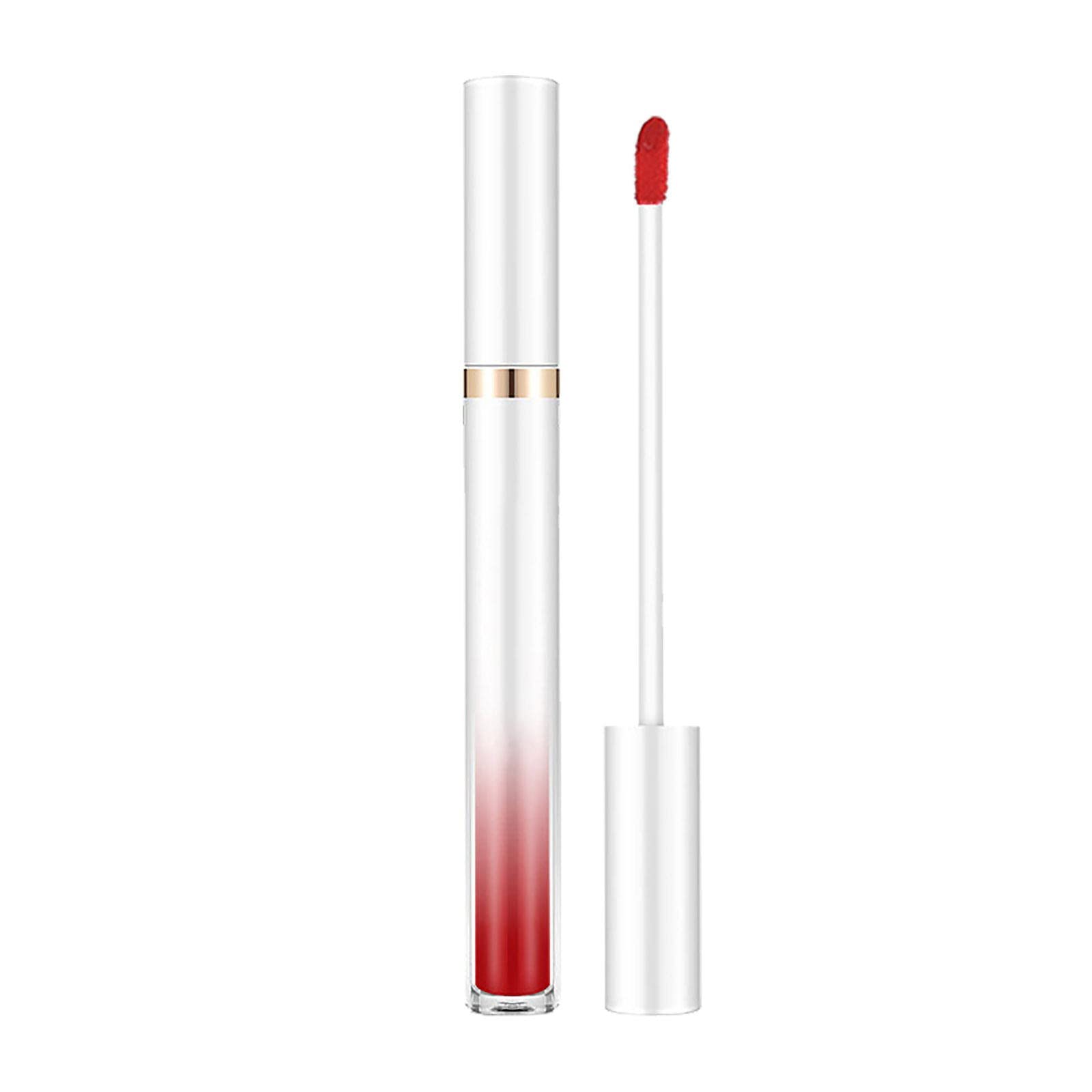 Lip Gloss Kits Non Velvet Liquid Lipstick Cosmetics Classic Waterproof Long Lasting Smooth Soft Arrival Color Full Lip Gloss Beautiful Pink 2.6ml Lip Makeup Natural (E-3, One Size)