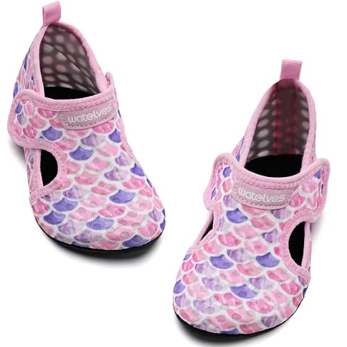 Image of WateLves Kids Water Shoes Toddler Girls Boys Barefoot Non-Slip Quick Dry Aqua Socks for Beach Swim Walking