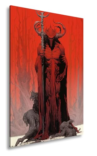 Toile Seigneur de l'ombre démon rouge 90x60 pour habiller un mur vide