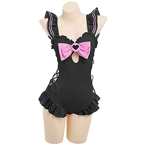 haikyuu Anime One Piece Swimsuit Ruffle Bathing Suit Kawaii Lace Up Swimwear for Women Girls2