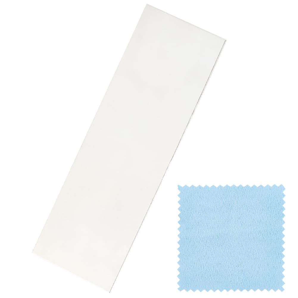 BENECREAT 925 Sterling Silver Sheet 3x1 Inch Soft Silver Solder Sheet 26 Gauge Suitable for DIY Handmade Jewelry Making Welding Silver Stamping Blanks