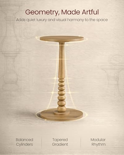 VASAGLE Round Side Table, Small Drink End Table, Accent Nightstand - Image 5