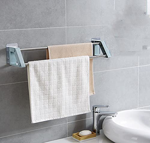 Porte-serviette sans perçage avec rail de rangement étanche blanc