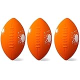 FULFUN Toys Sports 6.5" Soft Foam Football for Kids, Perfect for Small Hands to Grab Set of 3 (Orang