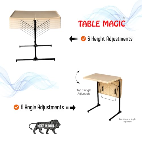 TABLE MAGIC 2.0 Double-Top Laptop Table Mat Finish, Golden Marble - Image 6