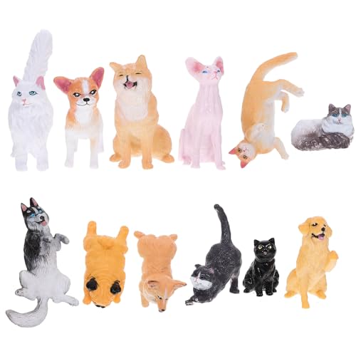 Figurines animaux miniatures plastique modèle miniature décor DIY set