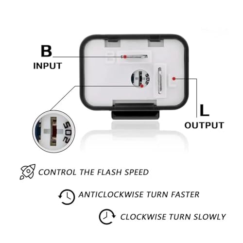 Relé intermitente electrónico LED de 2 pines de 12V ajustable para luces de moto 5