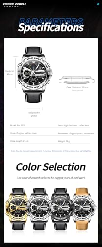 Image of OLEVS Men Watches Fashion Date Gift Chronograph Watch for Men Large Business Digital Calendar Waterproof Mens Wrist Watch