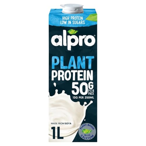 Alpro Soya Drink - High Protein - Plant-Based Long Life Dairy Free & Lactose Free Milk Alternative - 1L
