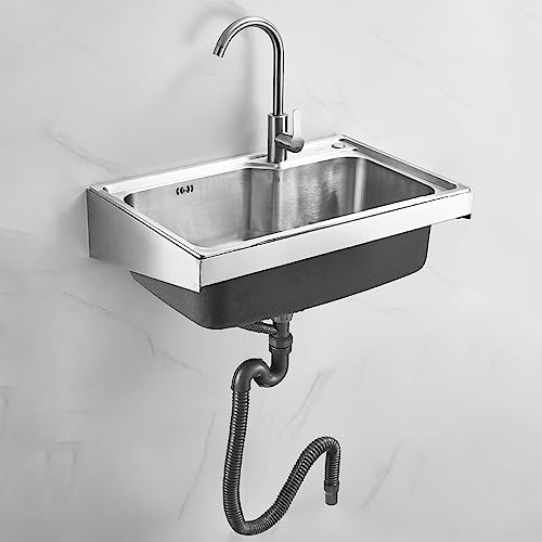 Évier utilitaire mural anti-rouille pour buanderie et atelier - 5