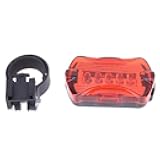 Unbranded Bike Tail Light 5-LED Red Safety Back Rear Flashing 6-Modes AAA Battery Powered