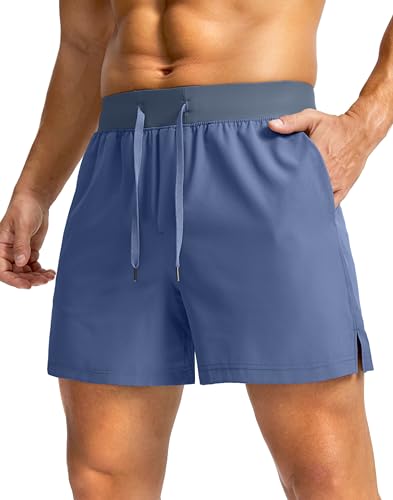 Image of Soothfeel Men's Running Shorts with Zipper Pockets 9 inch / 7 inch / 5 inch Quick Dry Eight Basketball Gym Workout Athletic Shorts