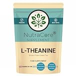L-Theanine 400mg Capsules – High Strength Green Tea Derived Amino Acid – Supports Relaxation, Calm & Focus – Vegan Supplement, UK Made, Non-GMO, No Fillers – NutraCore (90)