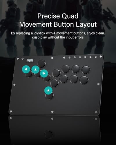 Image of JZW-Shop Haute42 Arcade Stick T13, All-Button Arcade Controller for Switch /PC /PS4 /PS3 /Steam Deck, Slim Arcade Fight Stick Game Keyboard with Turbo & Custom RGB, Supports Hot-Swap & SOCD