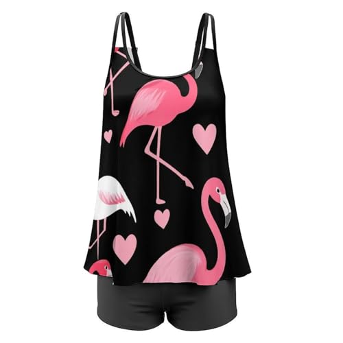 Two Piece Bathing Suit for Women Scoop Neck Tankini Swimsuits Flowy Loose Beachwear Bikini Swimwear2