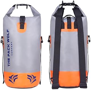 The Pack Wolf Company Premium Waterproof Dry Bag 20L Backpack Adjustable Shoulder Straps Kayaking Rafting Boating Watersports Floating