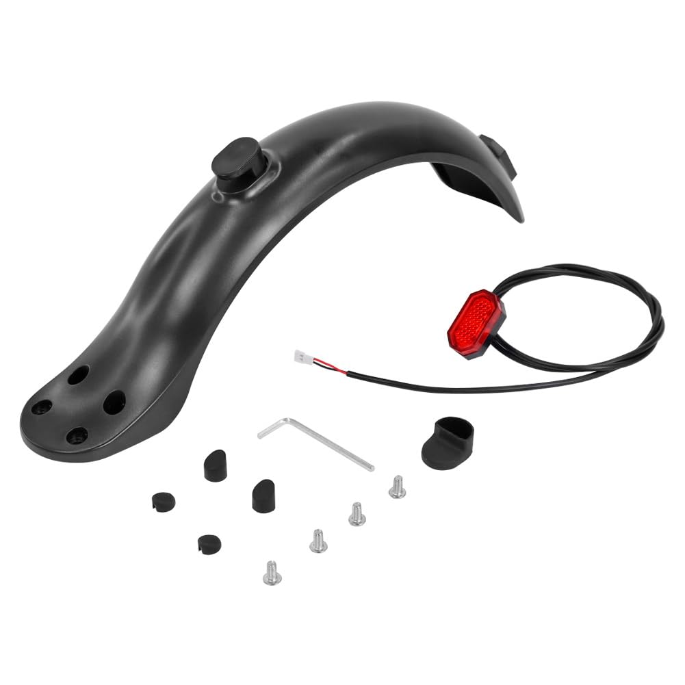 OUGETHER Rear Mudguard Scooter Fender Bracket Scooter Replacement Accessory Support Mudguard Bracket Fender Compatible for 8.5in 4 Hole Electric Scooter (Black)