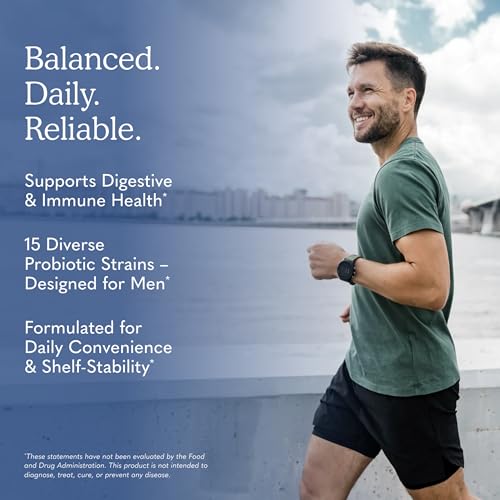 Garden of Life Probiotics for Men, Dr Formulated 50 Billion CFU 15 Probiotics for Digestive Health + Organic Prebiotic Fiber, Colon & Immune Support, Daily Gas Relief, Shelf Stable, 30 Capsules - Image 5
