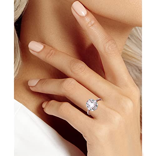 Sterling Silver Created Crystal Weddding Rings For Women Promise Engagement Marry Ring Gift For Her #TOP1