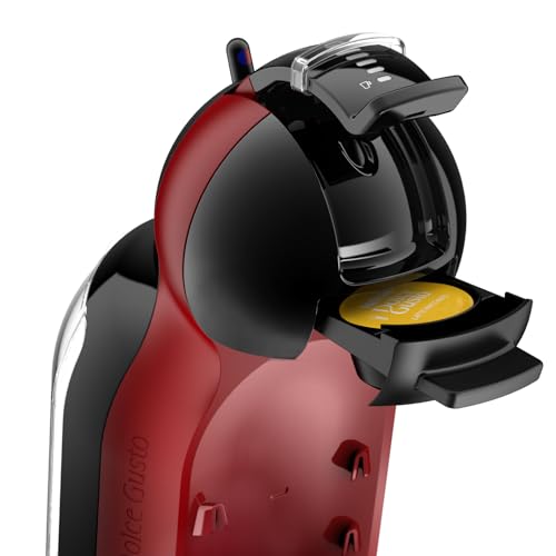 NESCAFÉ Dolce Gusto Mini Me von Krups, kleine automatische Kaffeekapselmaschine, heiße und kalte Getränke, 15 Bar Druck, 0,8 Liter Wassertank, Eco-Mode, Cherry Rot/Schwarz, KP123H 5