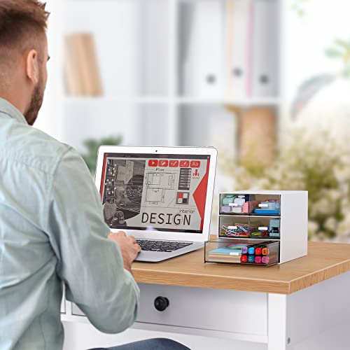Leture LT-SSH67 Desk Organizer With 5 Drawers, Rectangular Office Stationery Supplies Desktop Drawers thumb #3