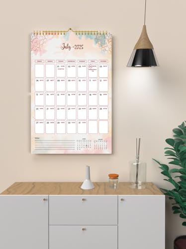 Calendário de parede 2025 – janeiro de 2025 – dezembro de 2025, agenda de 12 meses para pendurar 202