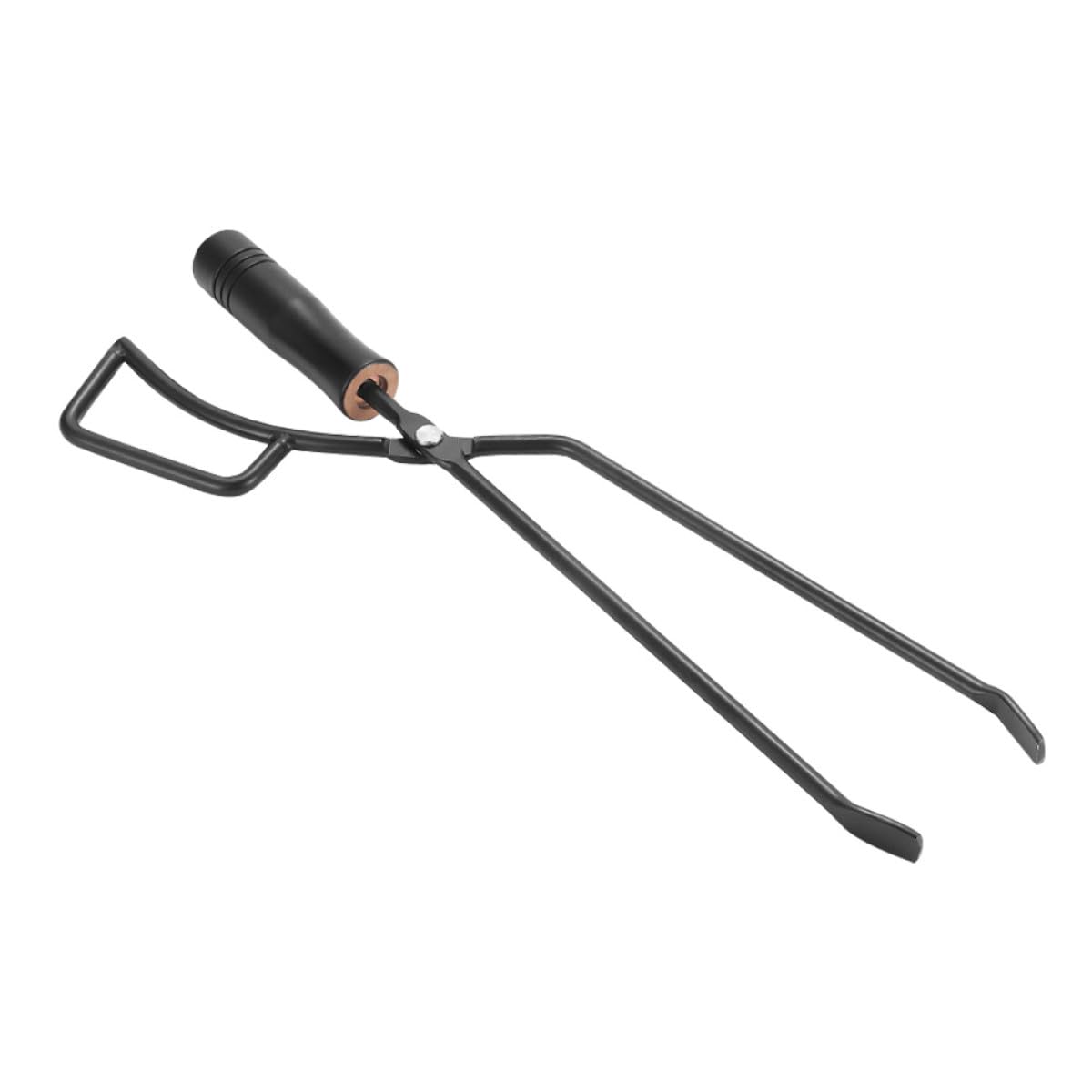 jojofuny Pinza per Carbonella in Ferro Multiuso Manico Esteso Nero per Barbecue e Campeggio, Accessorio Essenziale per Famiglie in Picnic e Focolari Esterni