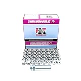 Gorilla Automotive K8TOS-14150GR Zinc (14mm x 1.50 Thread Size, 32-Pack) Small Diameter Spline Duplex Open End Lug Nuts