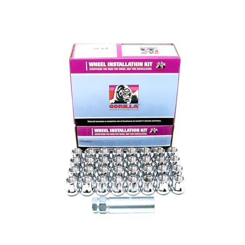 Gorilla Automotive K8TOS-14150GR Zinc (14mm x 1.50 Thread Size, 32-Pack) Small Diameter Spline Duplex Open End Lug Nuts