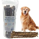 Dog Chits Lamb Esophagus Chews for Dogs & Puppies - Natural Single Ingredient - High Protein, Low Fat Lamb Dog Treats - Long Lasting, Easy to Digest - Great for Joint, Dental Clean Crunch - 12in, 8pk