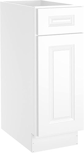 Miniatura 37 de LOVMOR Armarios de base de cocina, armario de almacenamiento aparador, gabinete de entrada con 1 cajón y estante ajustable, 24 pulgadas de ancho x