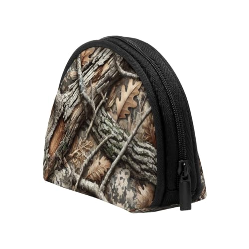 Portable Coin Purse Mossy-Tree-Camo-Leaves Mini Zippered Money Pouch Card Holder4