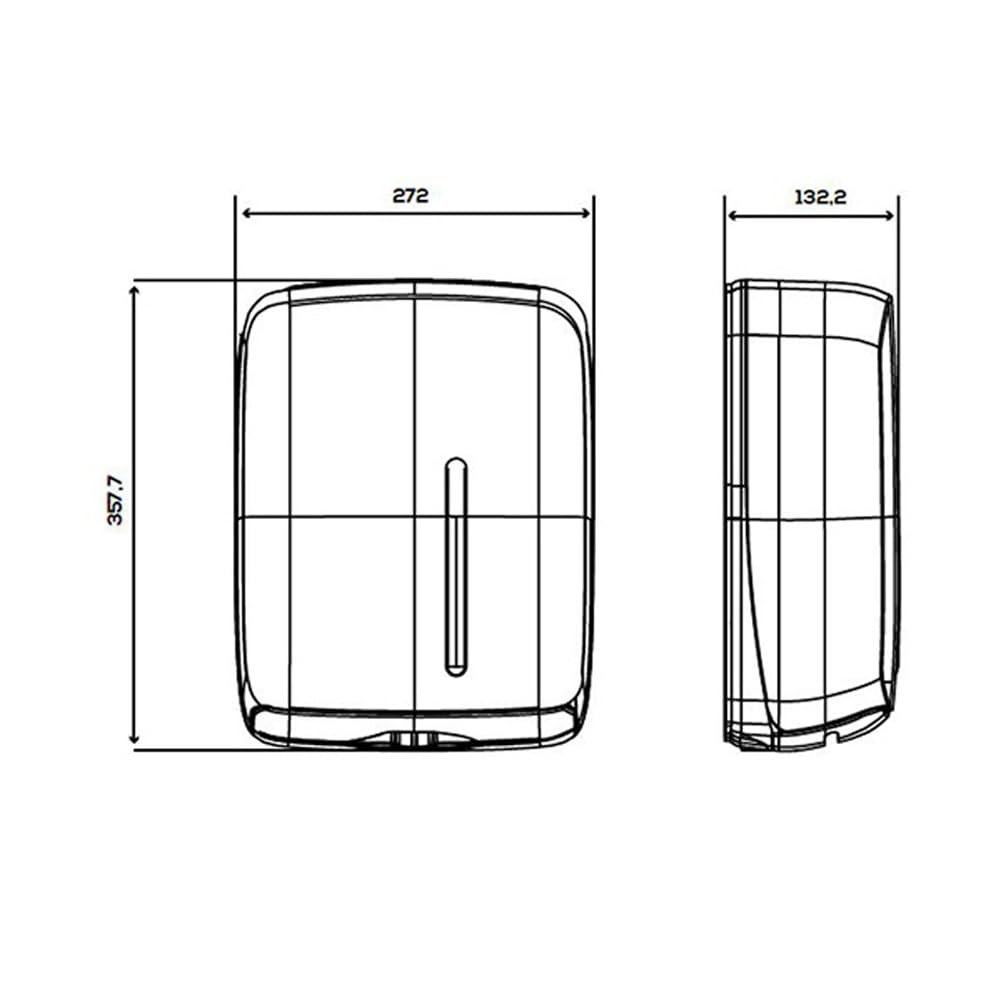 Vertical Toilet Dispenser Silver - Medium