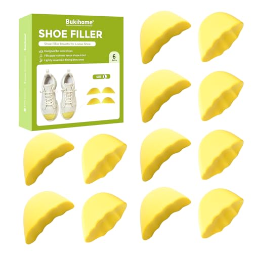 Image of Shoe Filler for Too Big Shoes - 6 Pairs Shoe Cushion Inserts for Flats