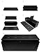Sorbus Folding Storage Ottoman Bench Chest – Leather Ottoman with Storage- 43 inch Long Hold up 700lbs, Bedroom, Entryway, Coffee Table, Bed end, Toy Trunk Padded Seat, Footrest, Foot Stool - Black