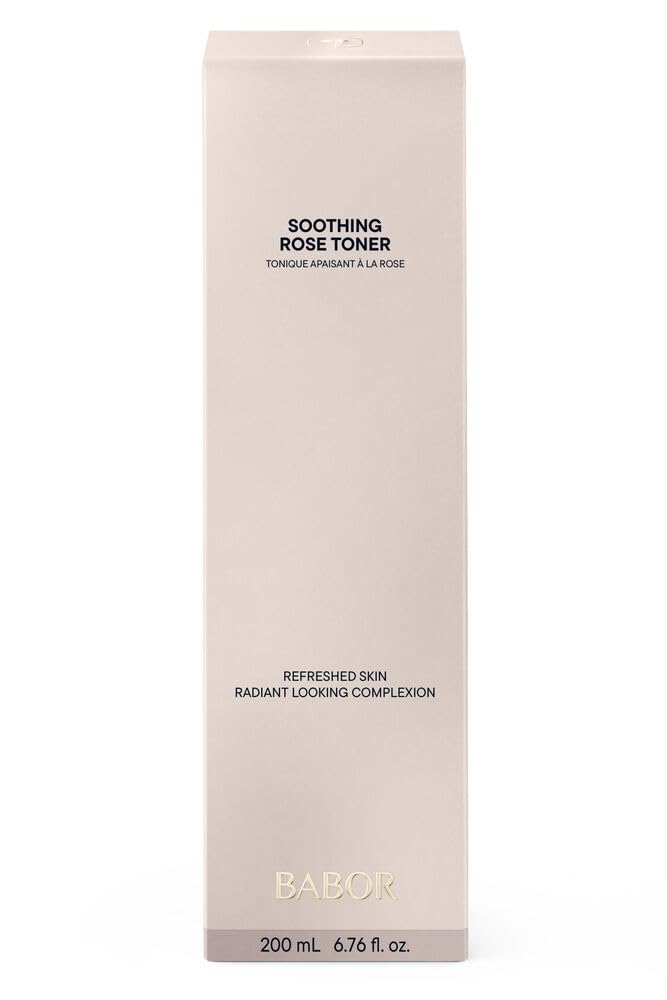 BABOR CLEANSING Rose Toning Essence für jede Haut, Tonisierendes und beruhigendes Gesichtswasser, Rosenduft, Ohne Alkohol, Vegane Formel, 1 x 200 ml