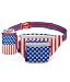 Tipsy Elves American Flag USA Fanny Pack with Drink Holder