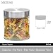 4 PCS Tarros De Cristal Con Tapa De Acero Inoxidable, 830ML Botes...